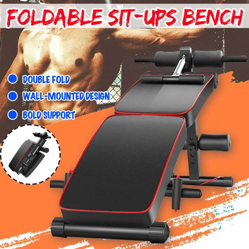 Household Adjustable Foldable Weight Benches Press Chair Bench Gym For Abdominal Support Dumbbells for Workout Fitness