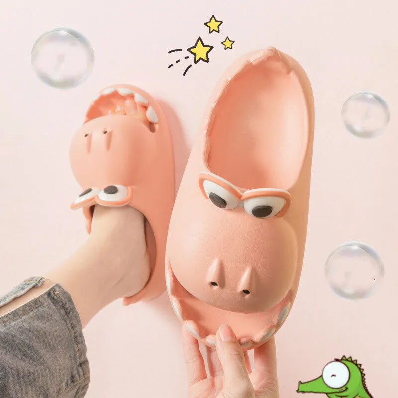 Kids Dinosaur Slippers Wholesale Summer Cartoon Parent Child Outdoor Home EVA Sa