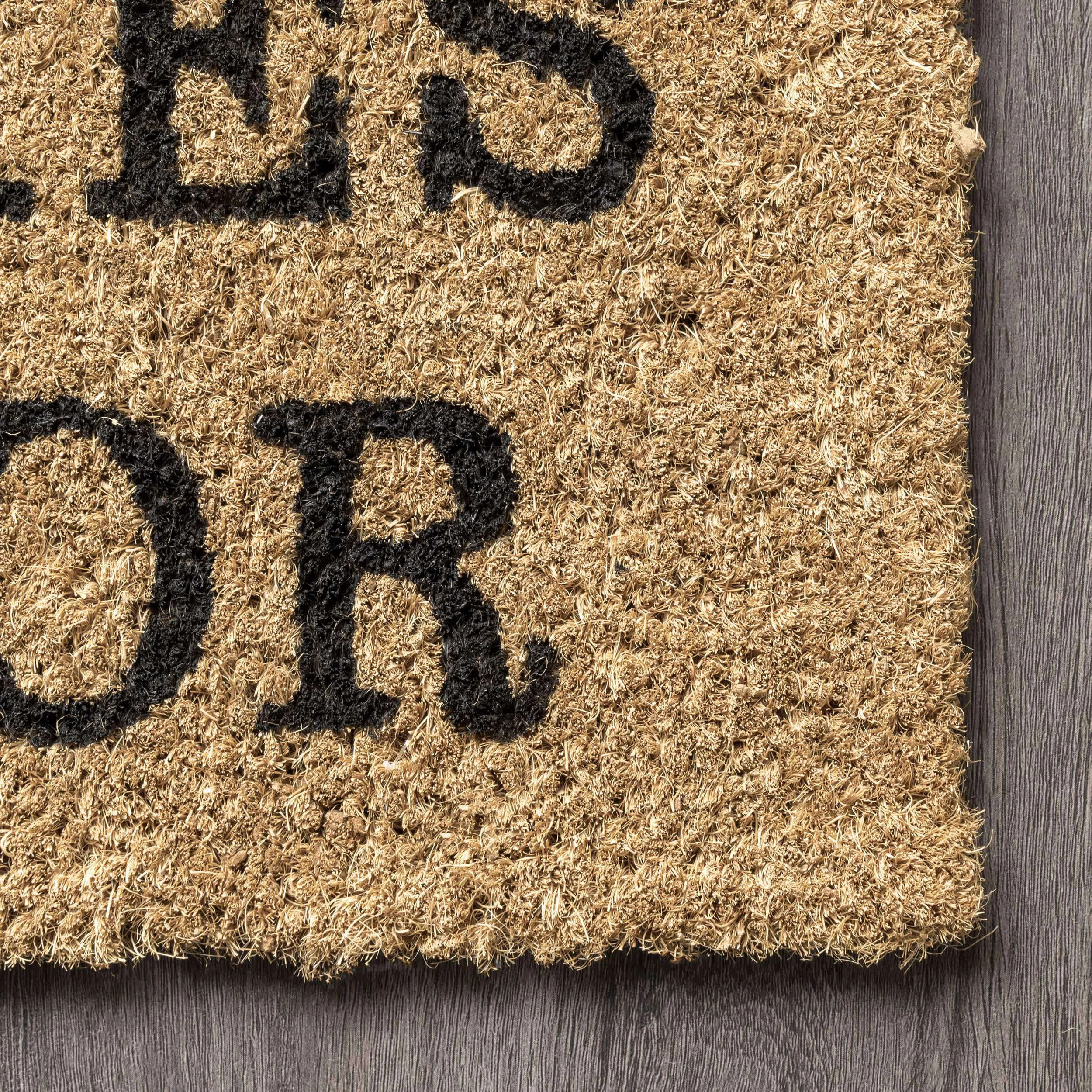 Leave Shoes and Worries Coir Doormat
