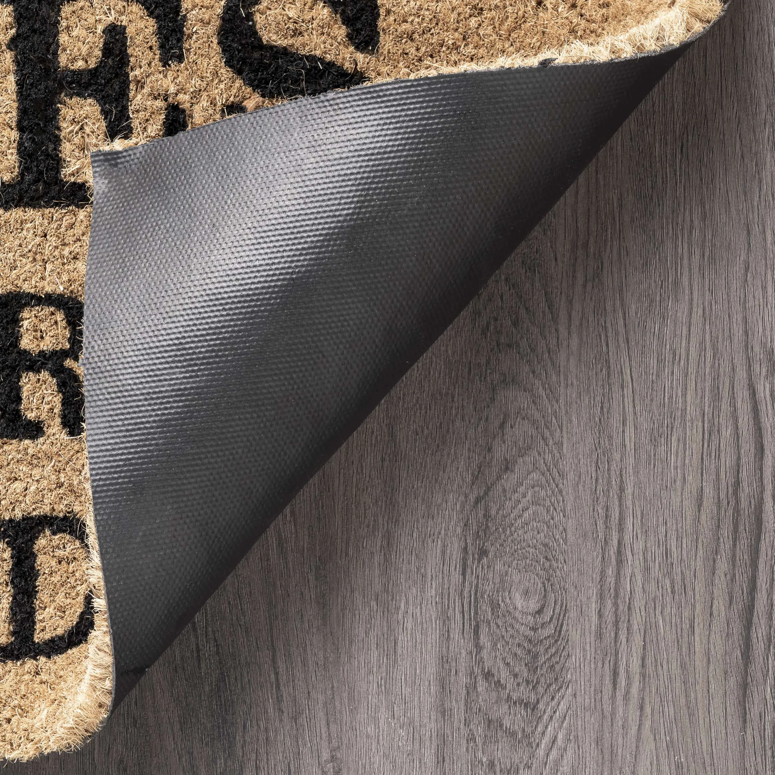 Leave Shoes and Worries Coir Doormat