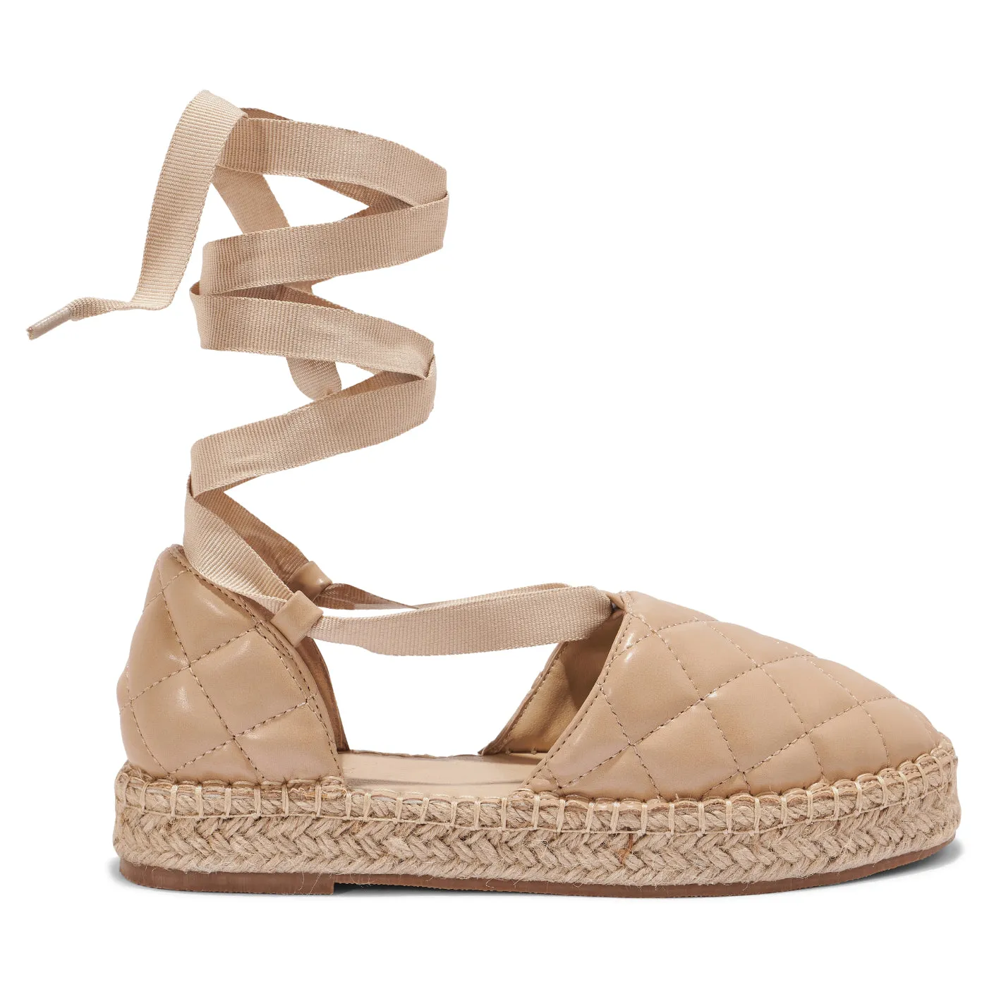 MASH73 – QUILTED PUT TIE UP RIBBON ESPADRILLE