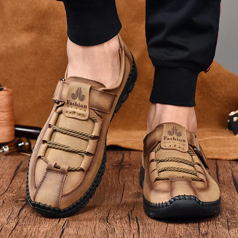 Men's Casual Genuine Leather Moccasins | Plus Size