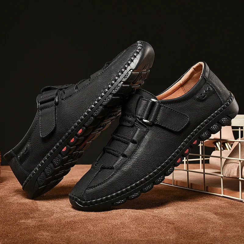 Men's Casual Genuine Leather Moccasins | Plus Size