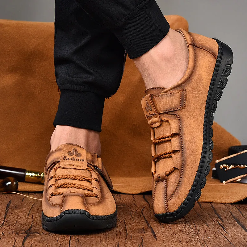 Men's Casual Genuine Leather Moccasins | Plus Size