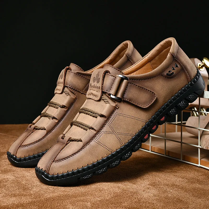 Men's Casual Genuine Leather Moccasins | Plus Size