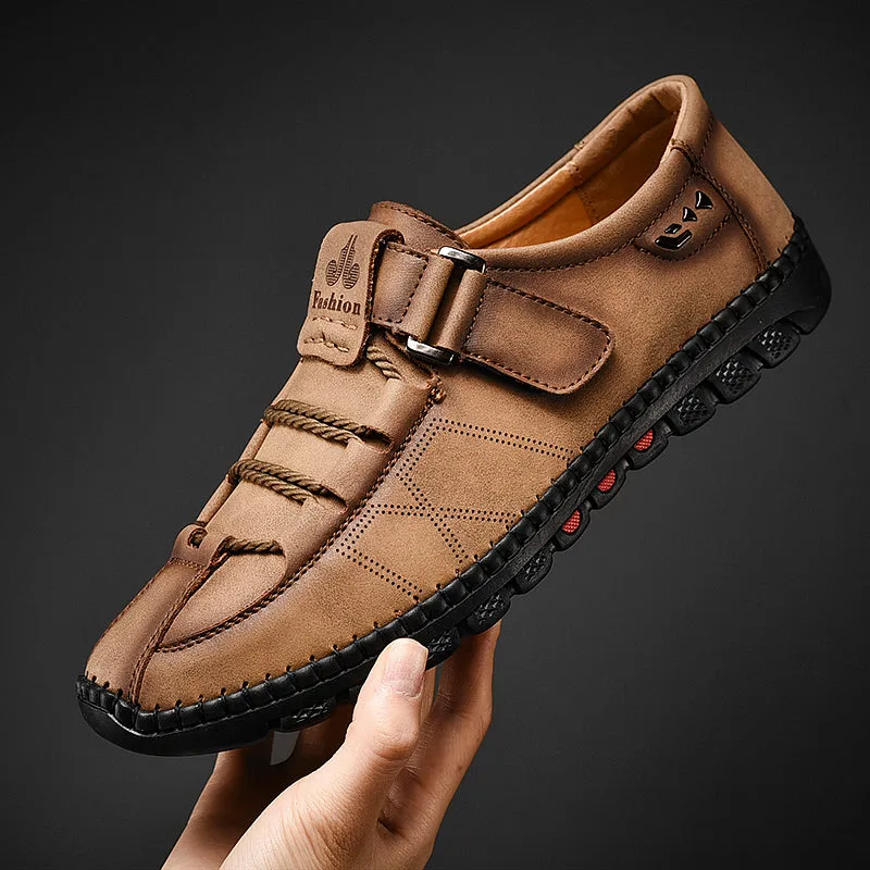 Men's Casual Genuine Leather Moccasins | Plus Size