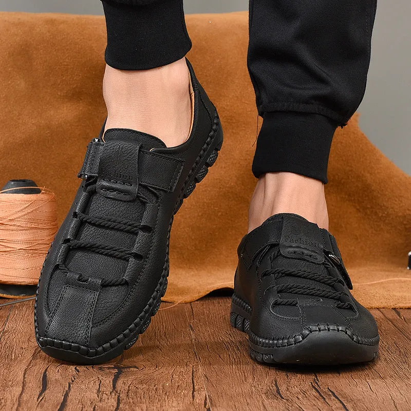 Men's Casual Genuine Leather Moccasins | Plus Size