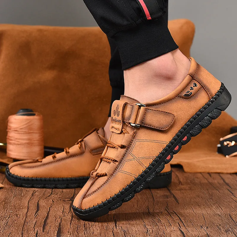 Men's Casual Genuine Leather Moccasins | Plus Size