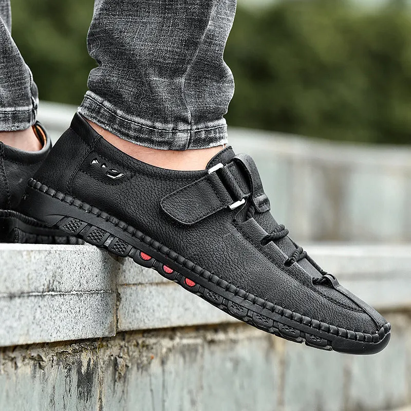 Men's Casual Genuine Leather Moccasins | Plus Size