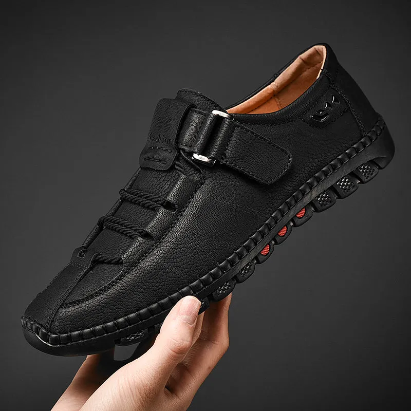 Men's Casual Genuine Leather Moccasins | Plus Size