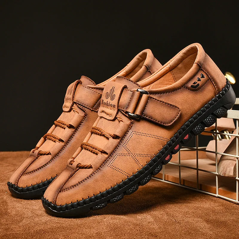 Men's Casual Genuine Leather Moccasins | Plus Size