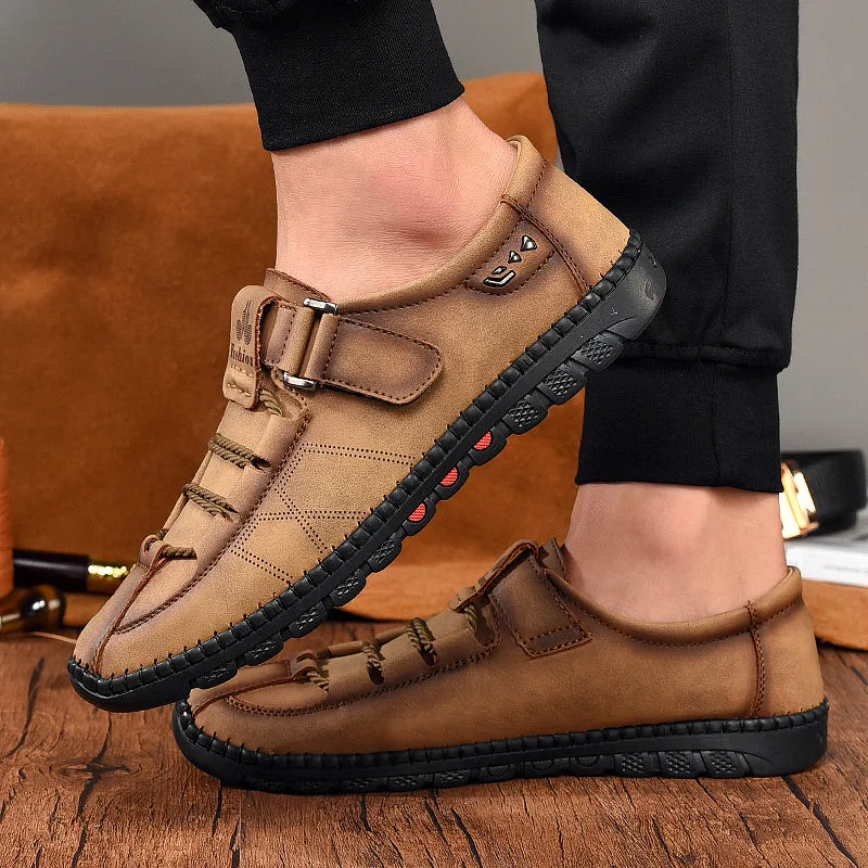Men's Casual Genuine Leather Moccasins | Plus Size
