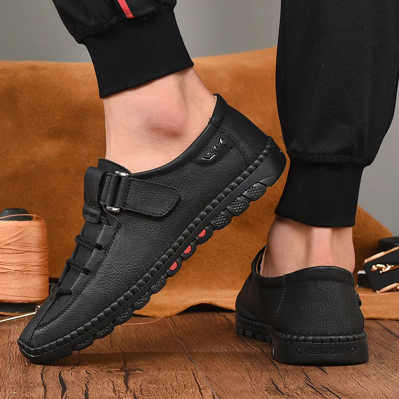 Men's Casual Genuine Leather Moccasins | Plus Size