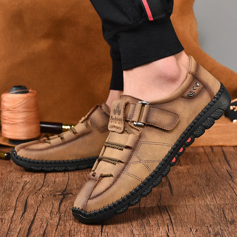 Men's Casual Genuine Leather Moccasins | Plus Size