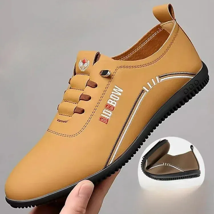 Men's Retro Leather Loafers | Lightweight British Moccasins