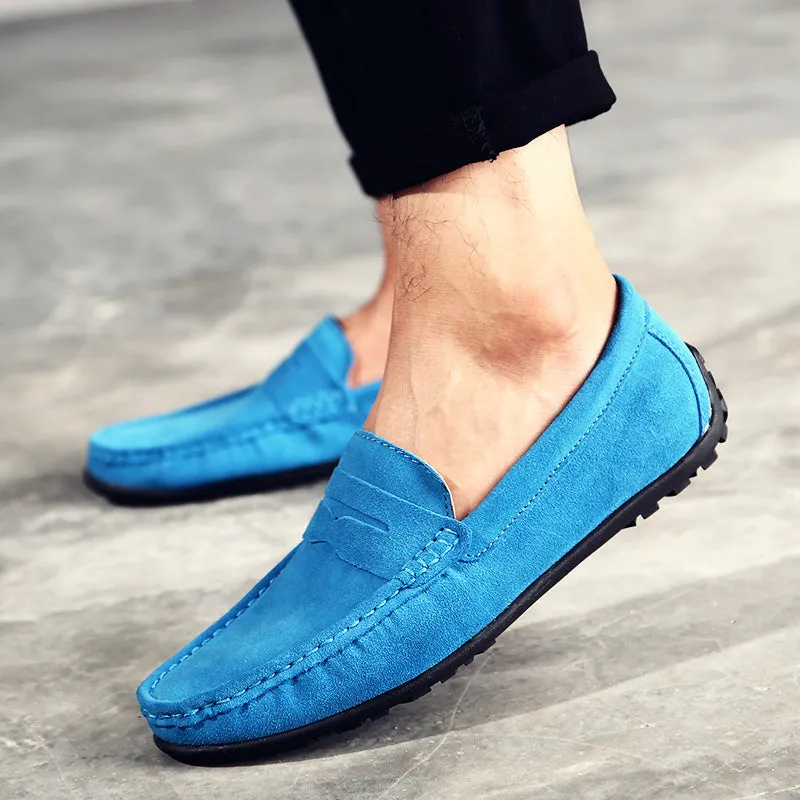 Men's Spring/Autumn Suede Genuine Leather Casual Driving Loafers/Moccasins | Plus Size