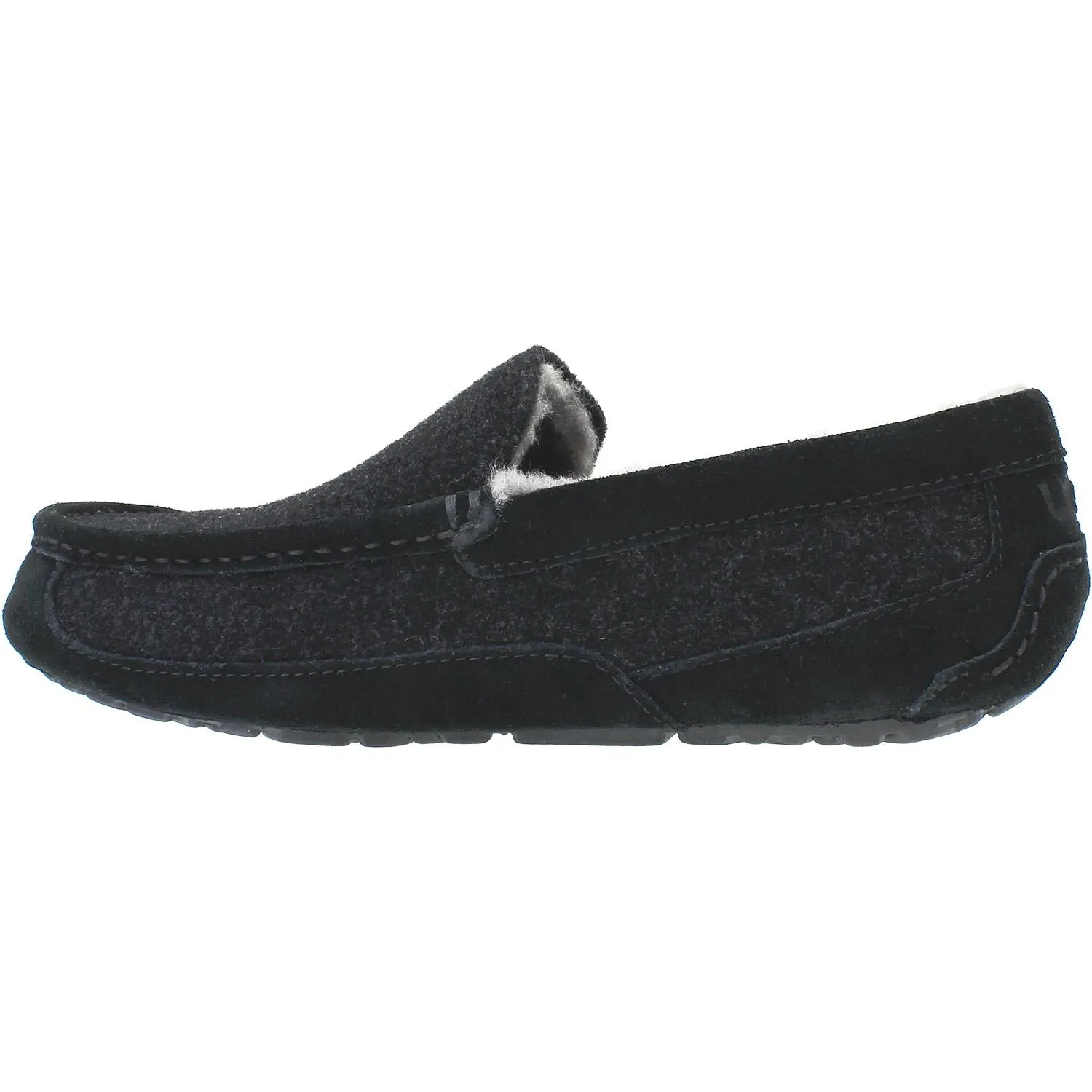 Men's UGG Ascot Wool Black Wool/Suede