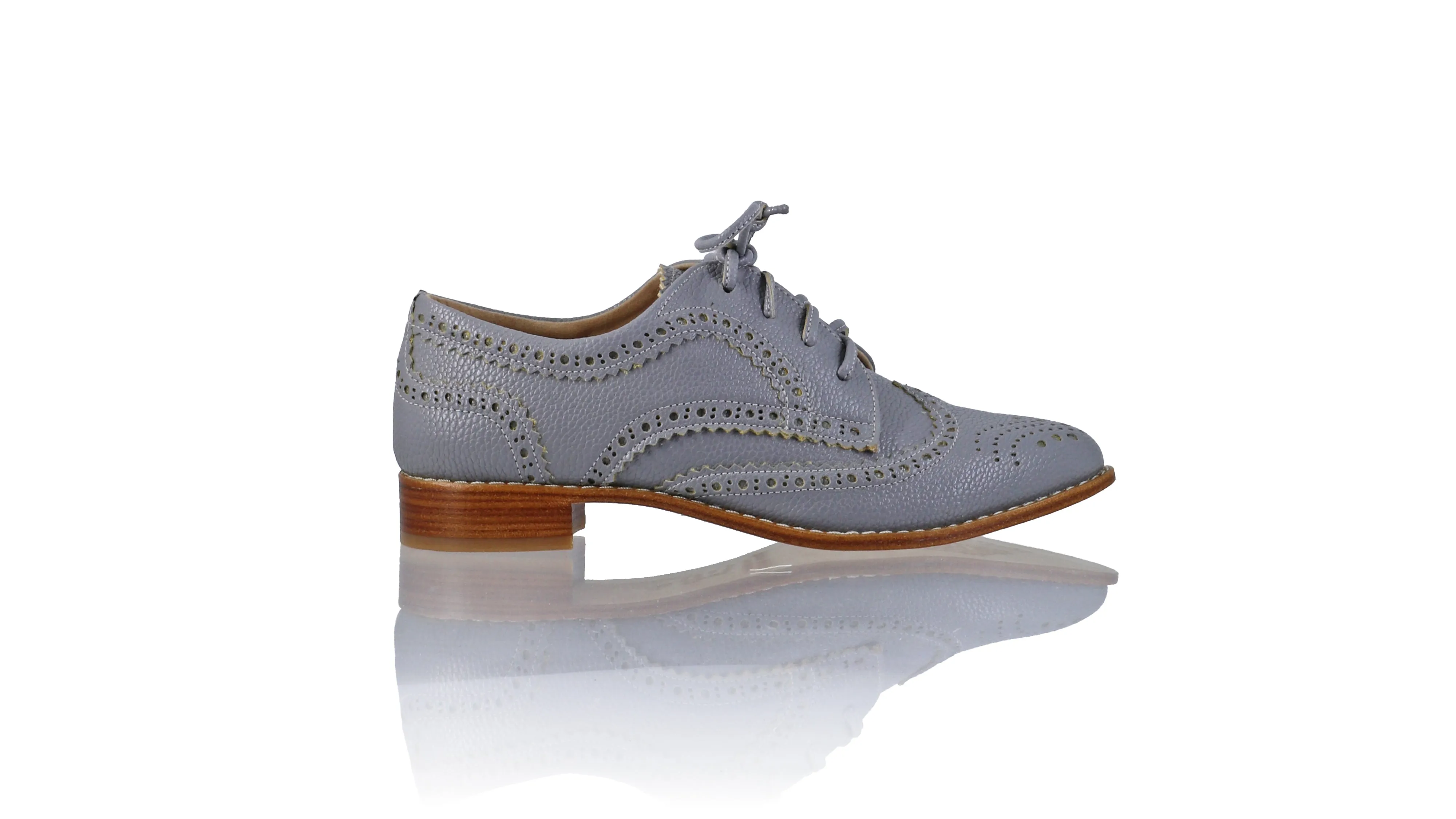 Mika 25mm Flat - Grey Faux Leather
