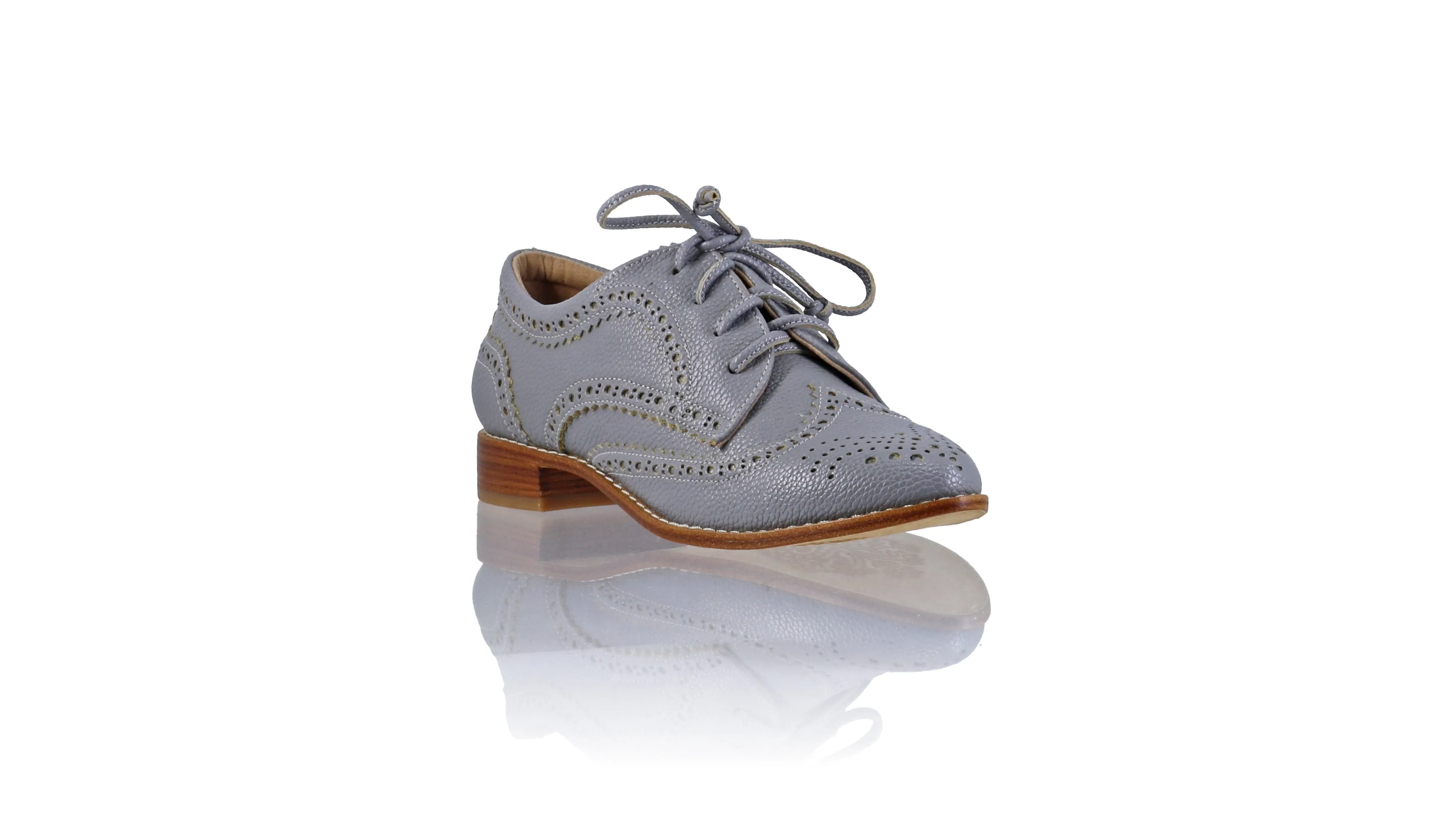 Mika 25mm Flat - Grey Faux Leather