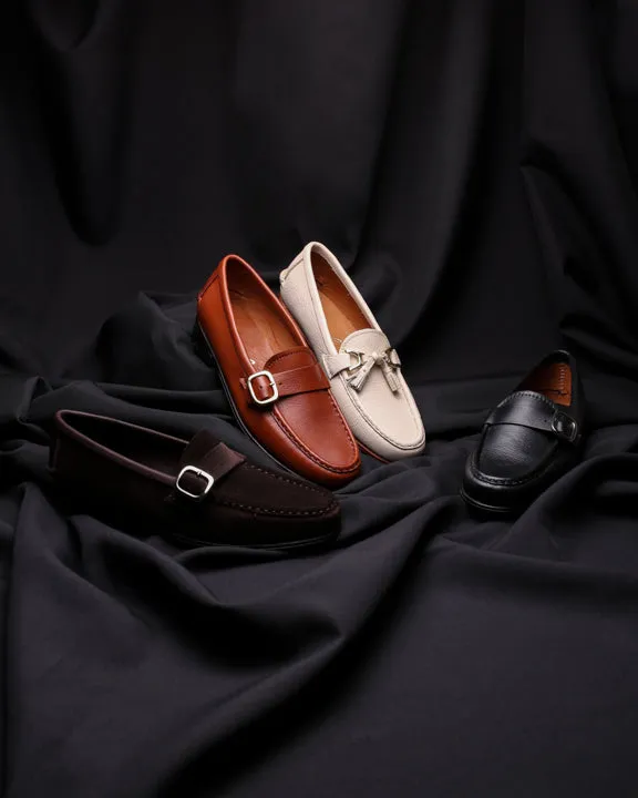 Moccasin 5320 with Buckle Brown Suede