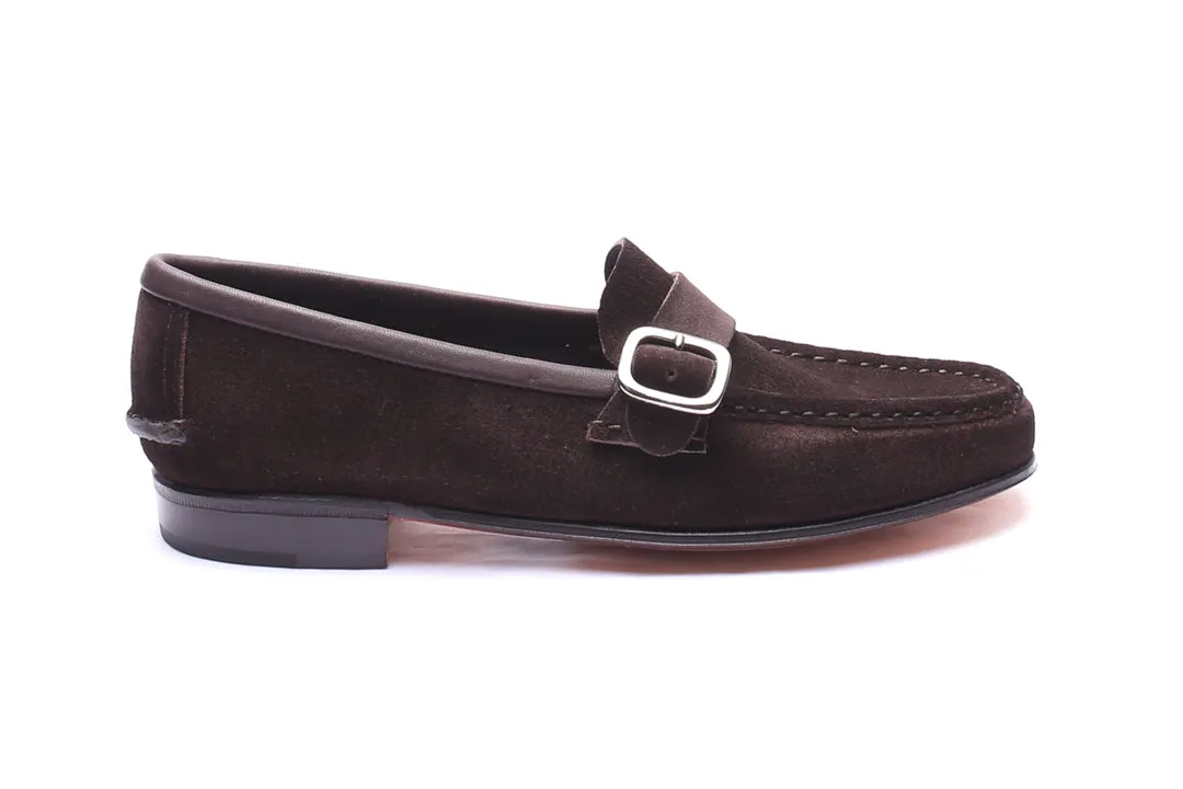 Moccasin 5320 with Buckle Brown Suede