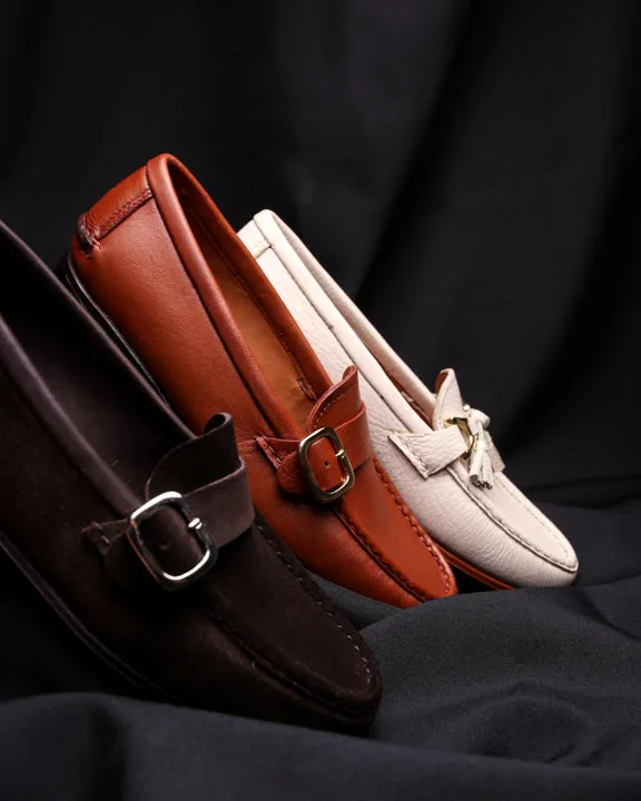 Moccasin 5320 with Buckle Brown Suede