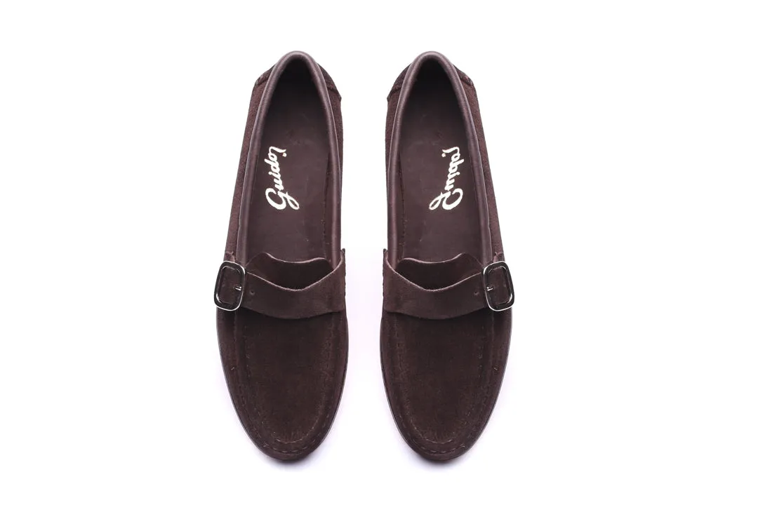 Moccasin 5320 with Buckle Brown Suede