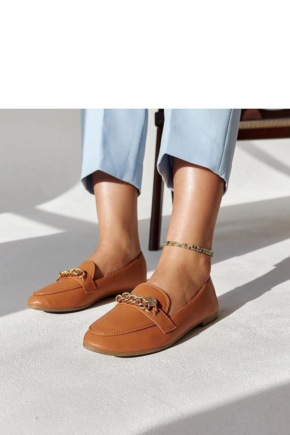 Navy Blue Chain Moccasin