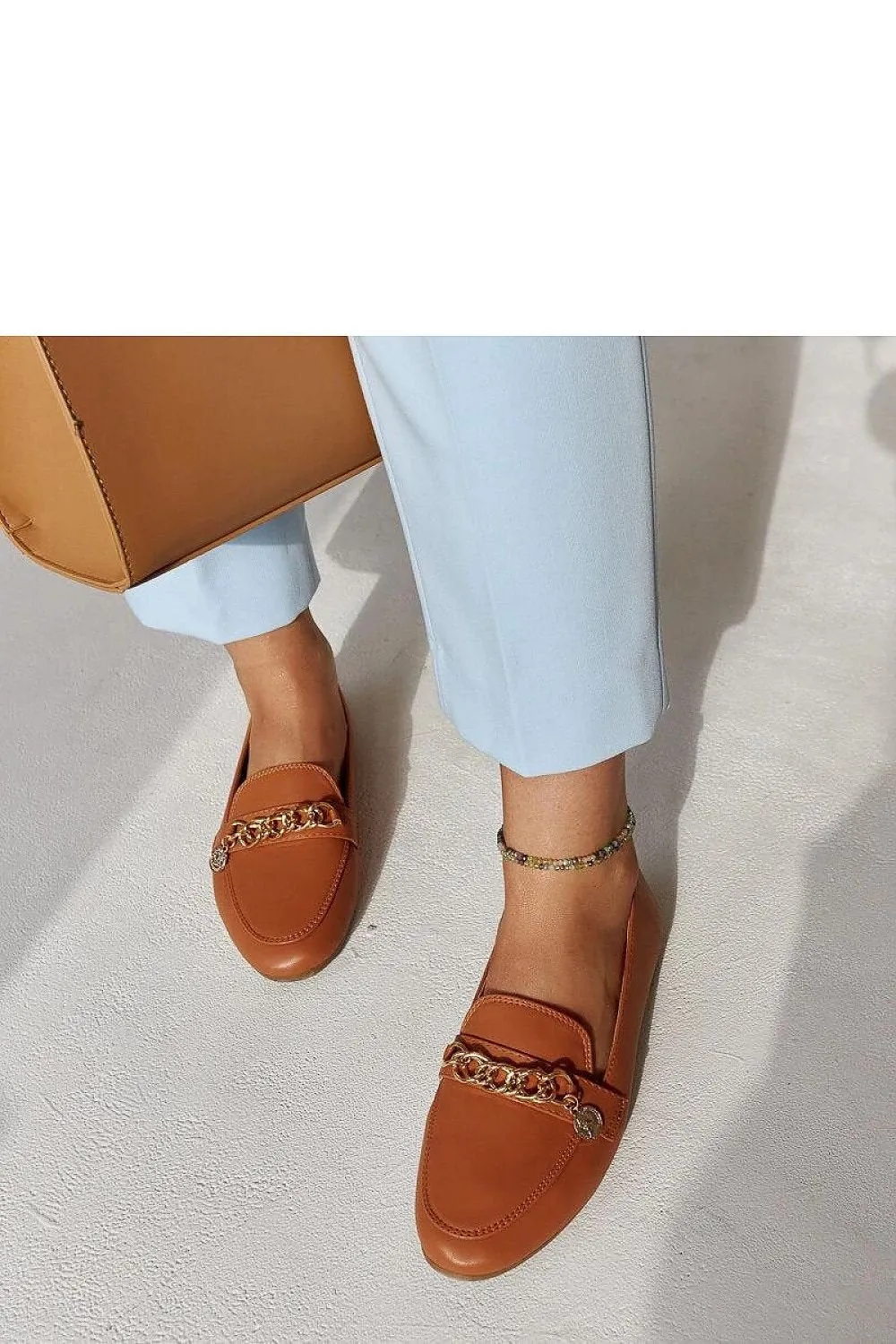 Navy Blue Chain Moccasin