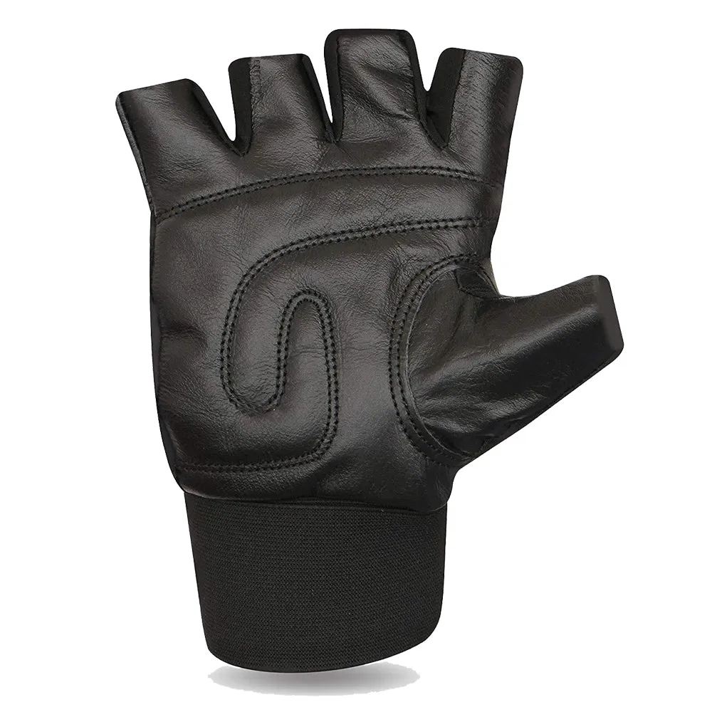 Nivia Leather Gym Gloves with Wrist