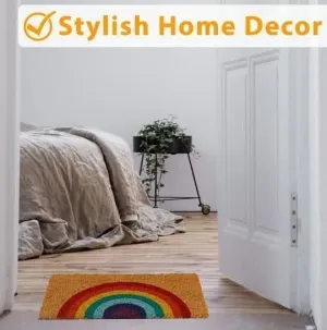 Novelty Rainbow Welcome Doormat