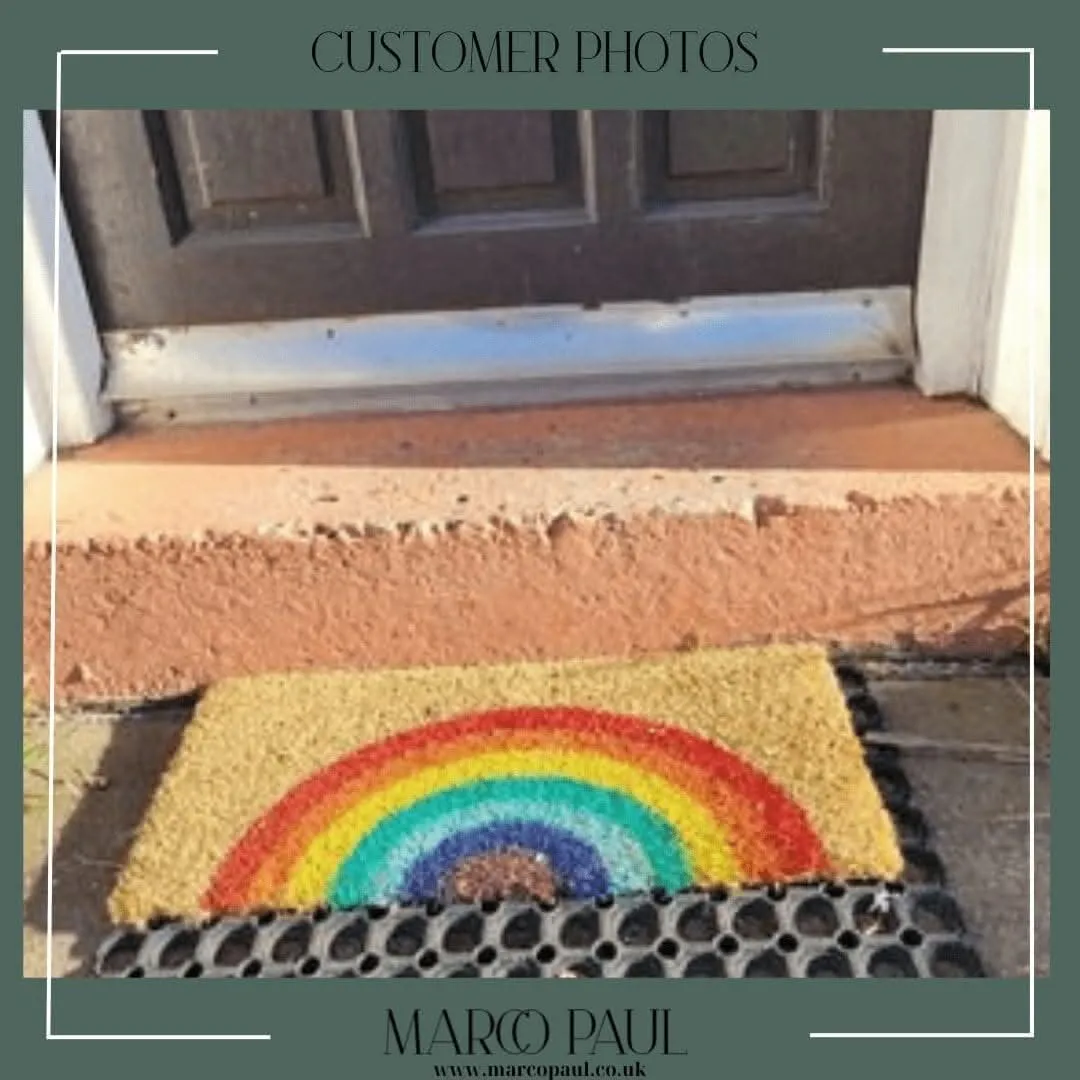 Novelty Rainbow Welcome Doormat