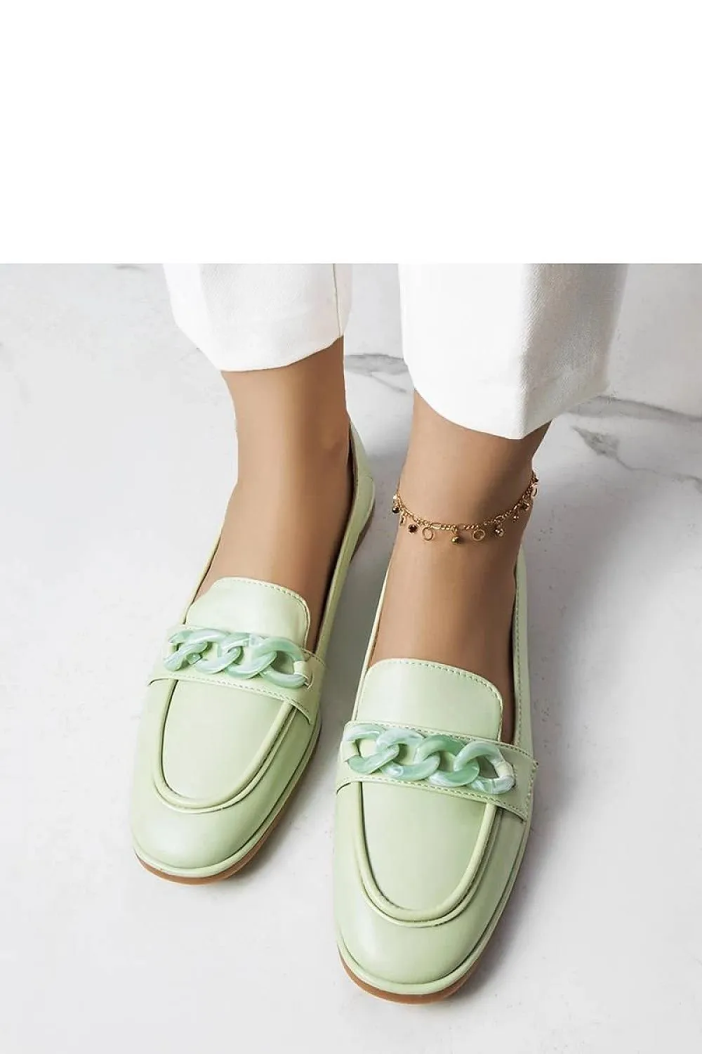 Pastel Green Moccasins for Women