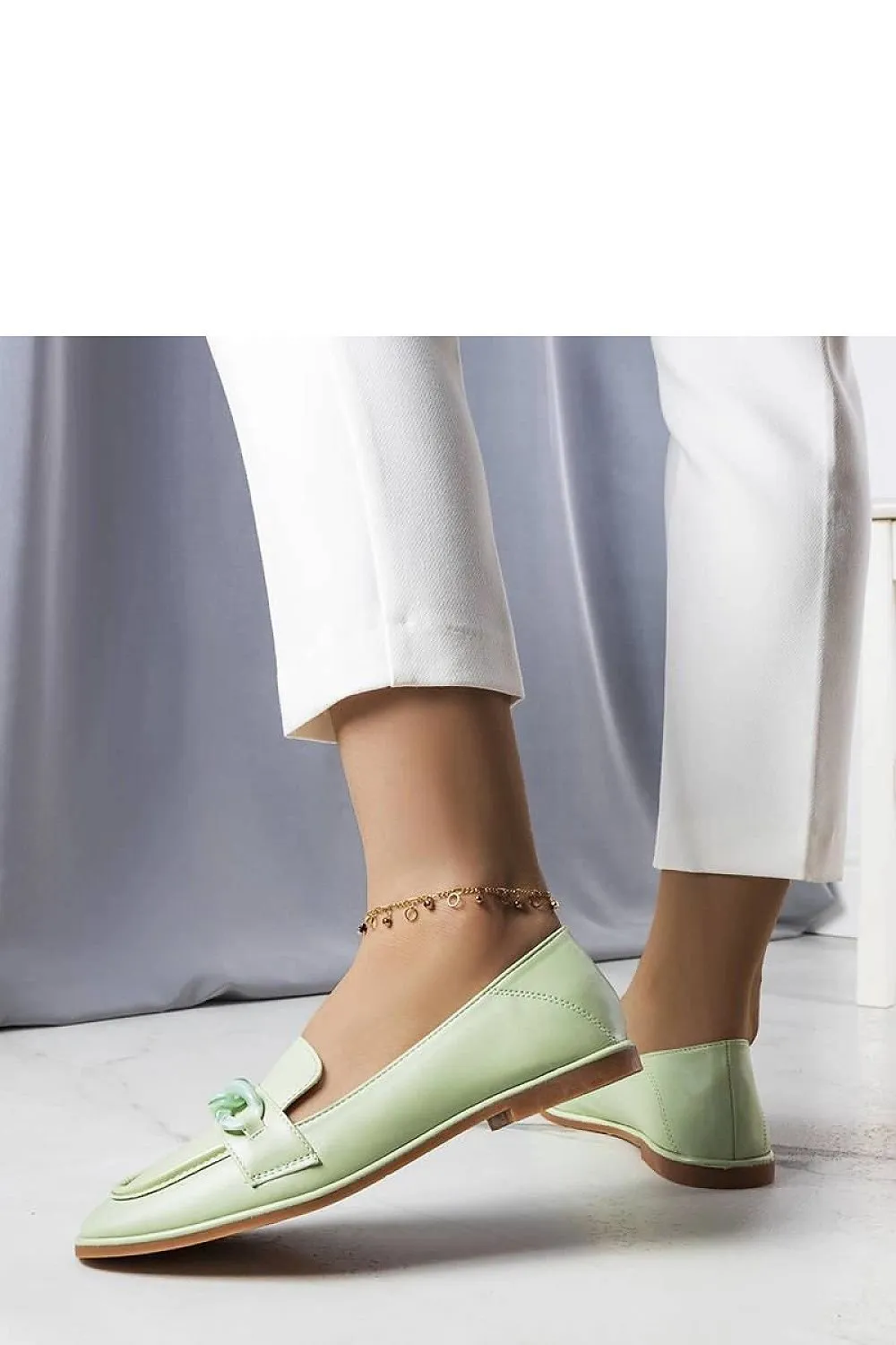 Pastel Green Moccasins for Women