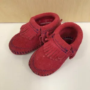 Pink Fringe Moccasins