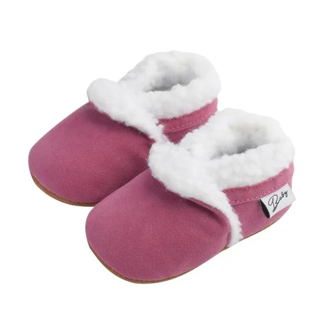 Plush Baby Moccasins