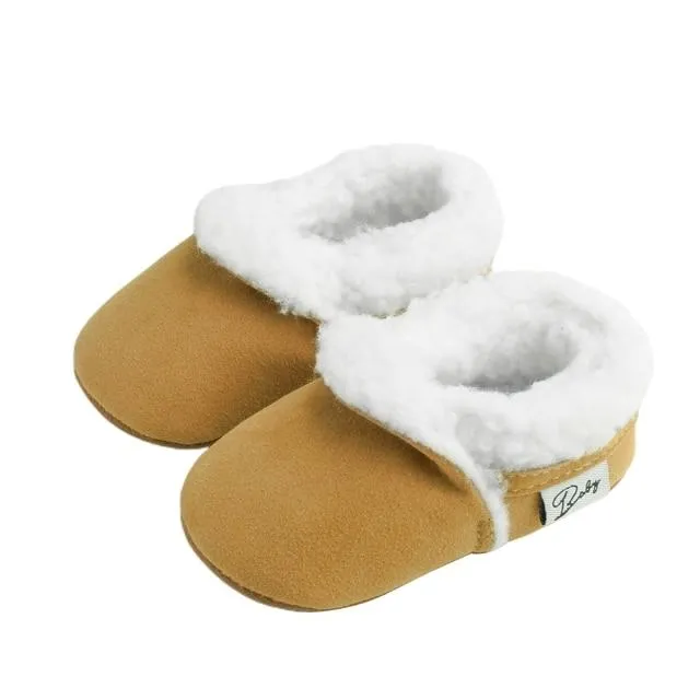 Plush Baby Moccasins