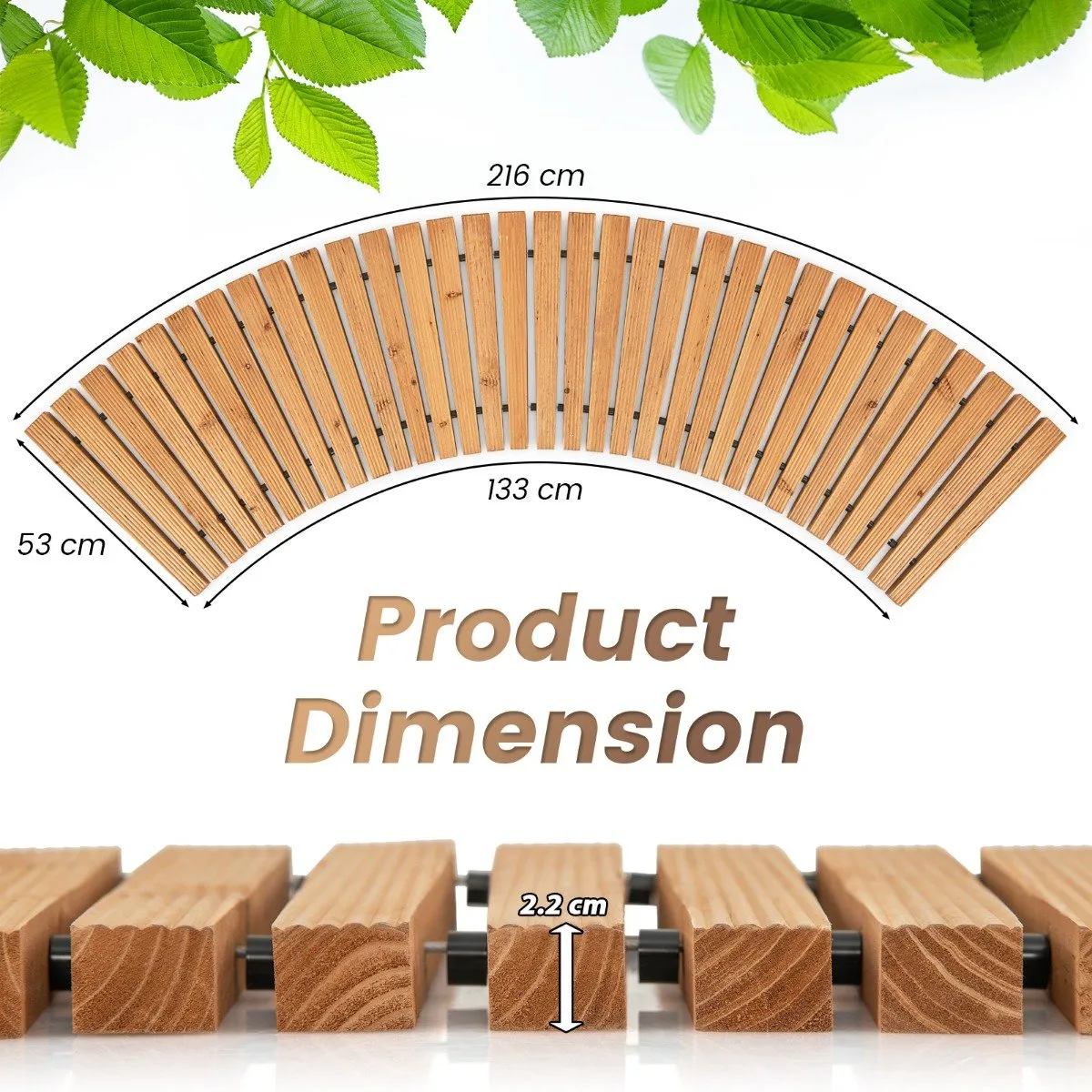 Roll out Curved Walkway with Non-slip Texture-Natural