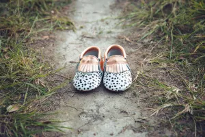 Rose Gold Spot Moccasins