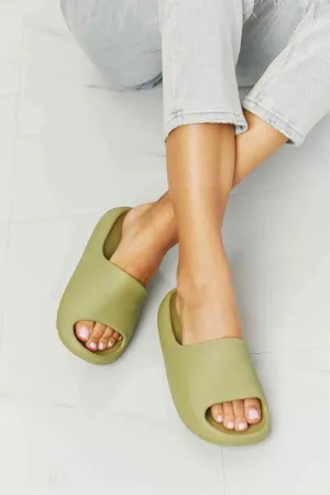 Slip-on Summer Slides in Green