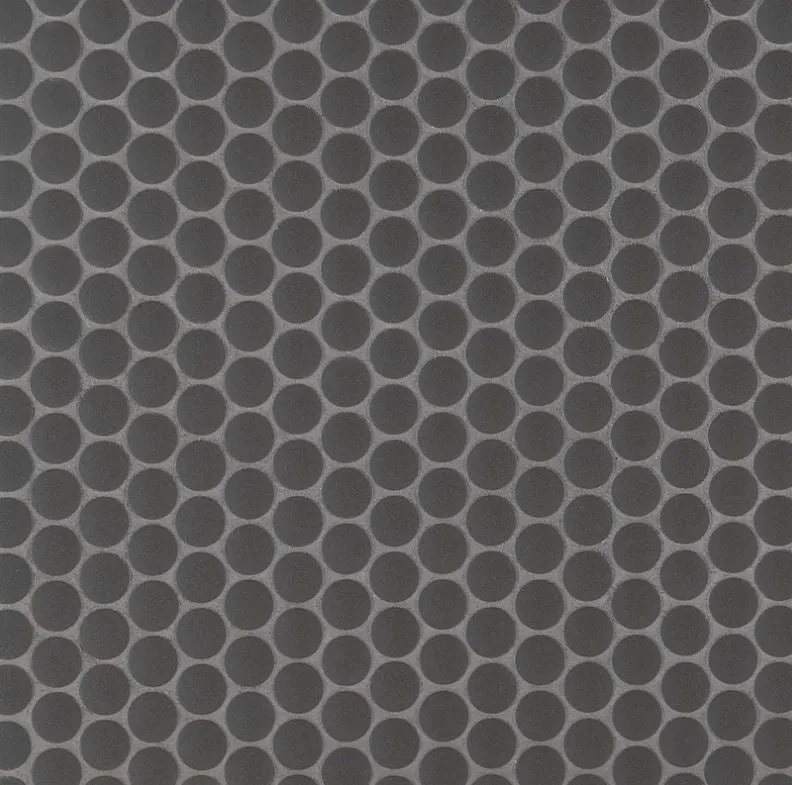 Tenedos Unglazed Penny Round Porcelain Mosaic (Box of 15 Pcs), Floor and Wall Tile, Backsplash Tile, Bathroom Tile on 12x12 Mesh for Easy Installation