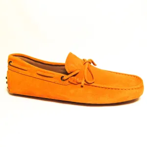 Tod's Suede Tie Moccasins - Orange