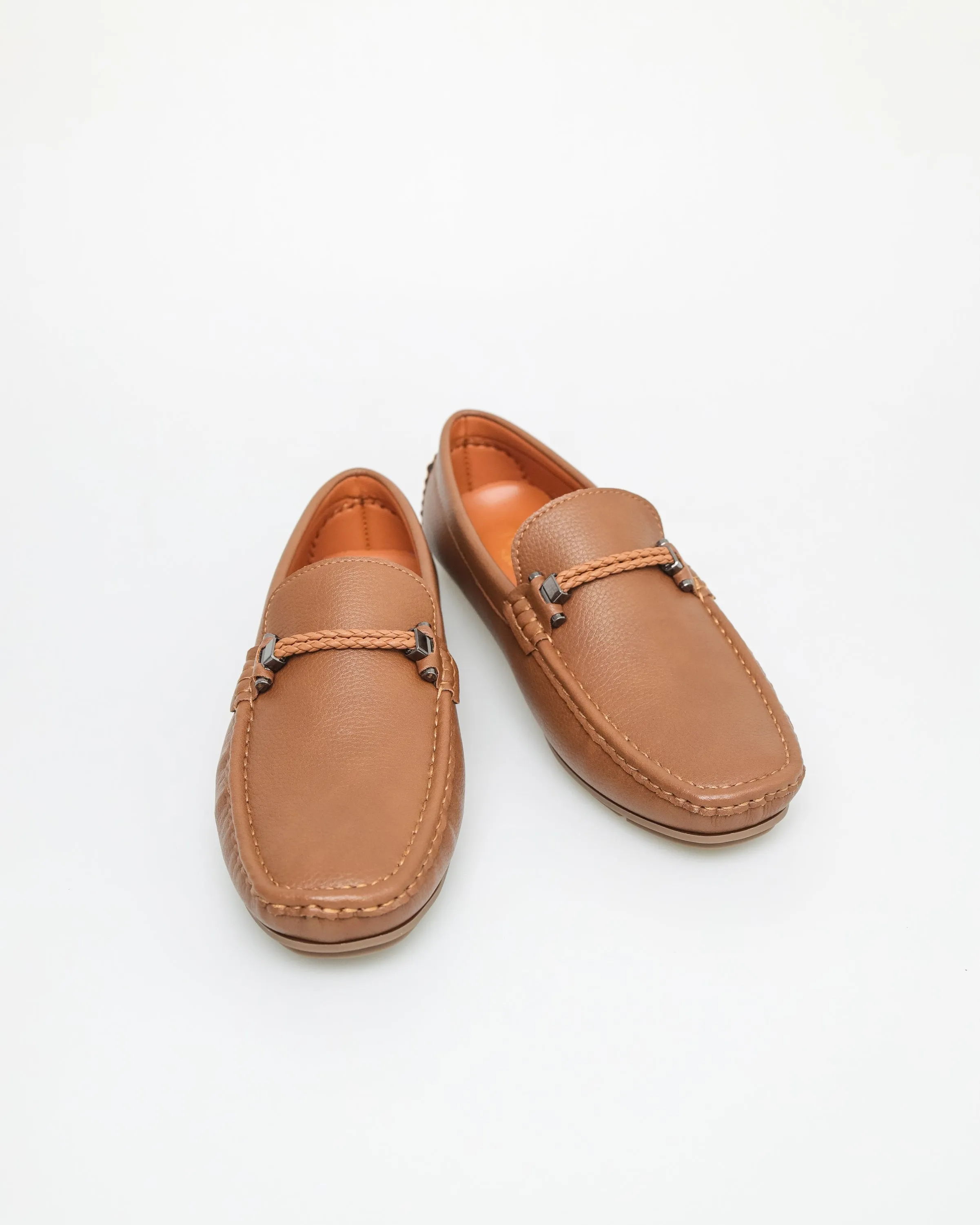 Tomaz C621 Men's Braided Metal Buckle Moccasins