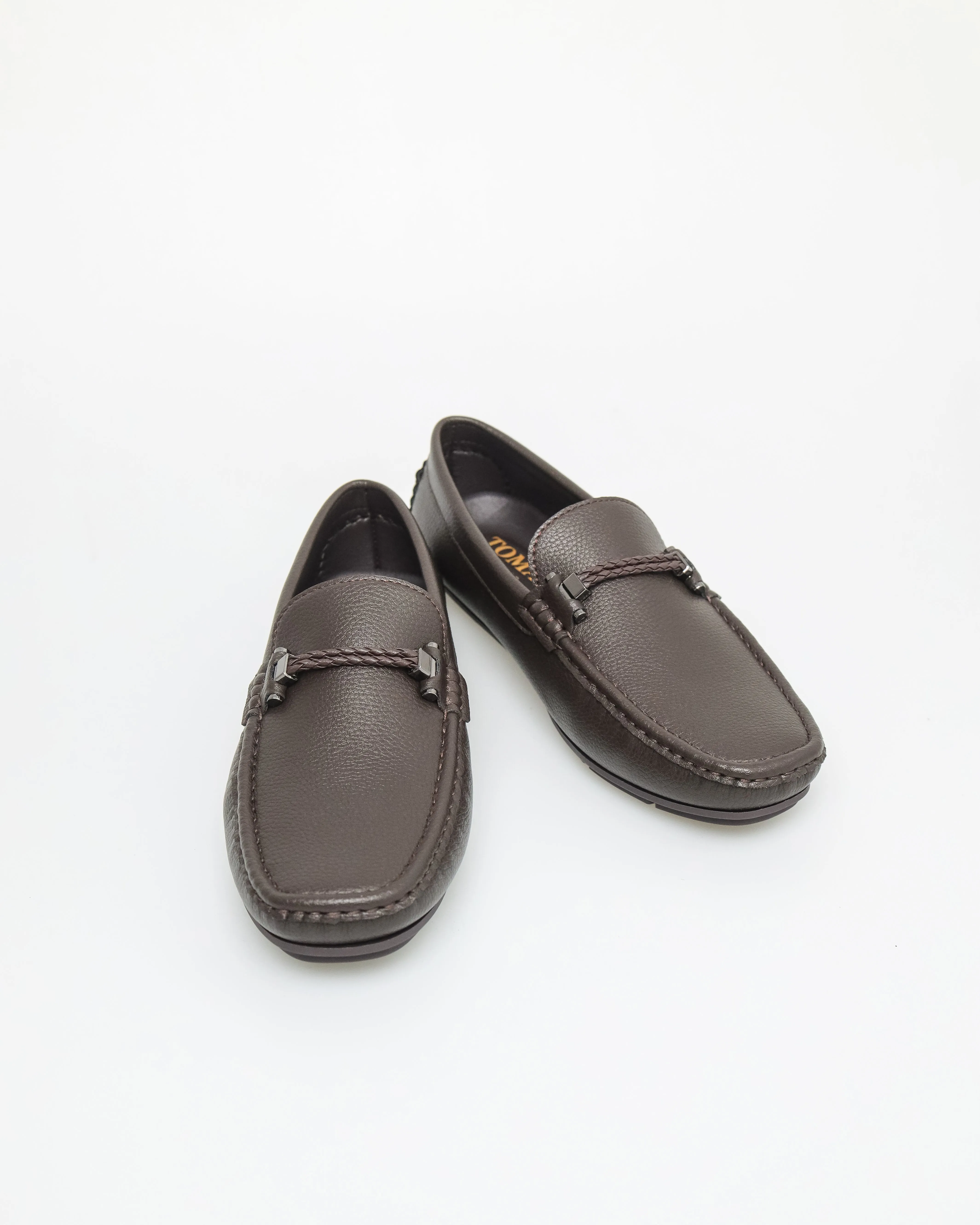 Tomaz C621 Men's Braided Metal Buckle Moccasins