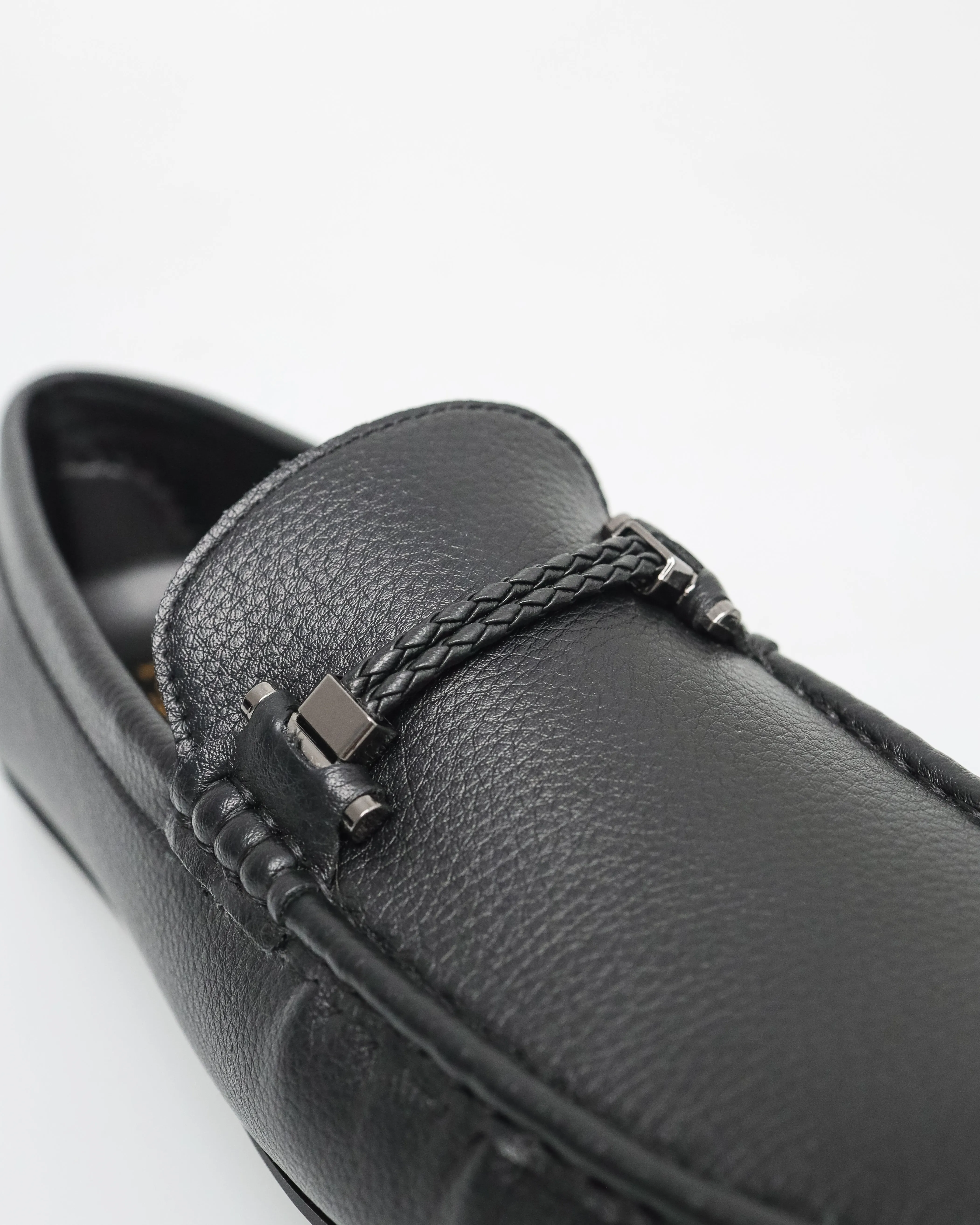 Tomaz C621 Men's Braided Metal Buckle Moccasins