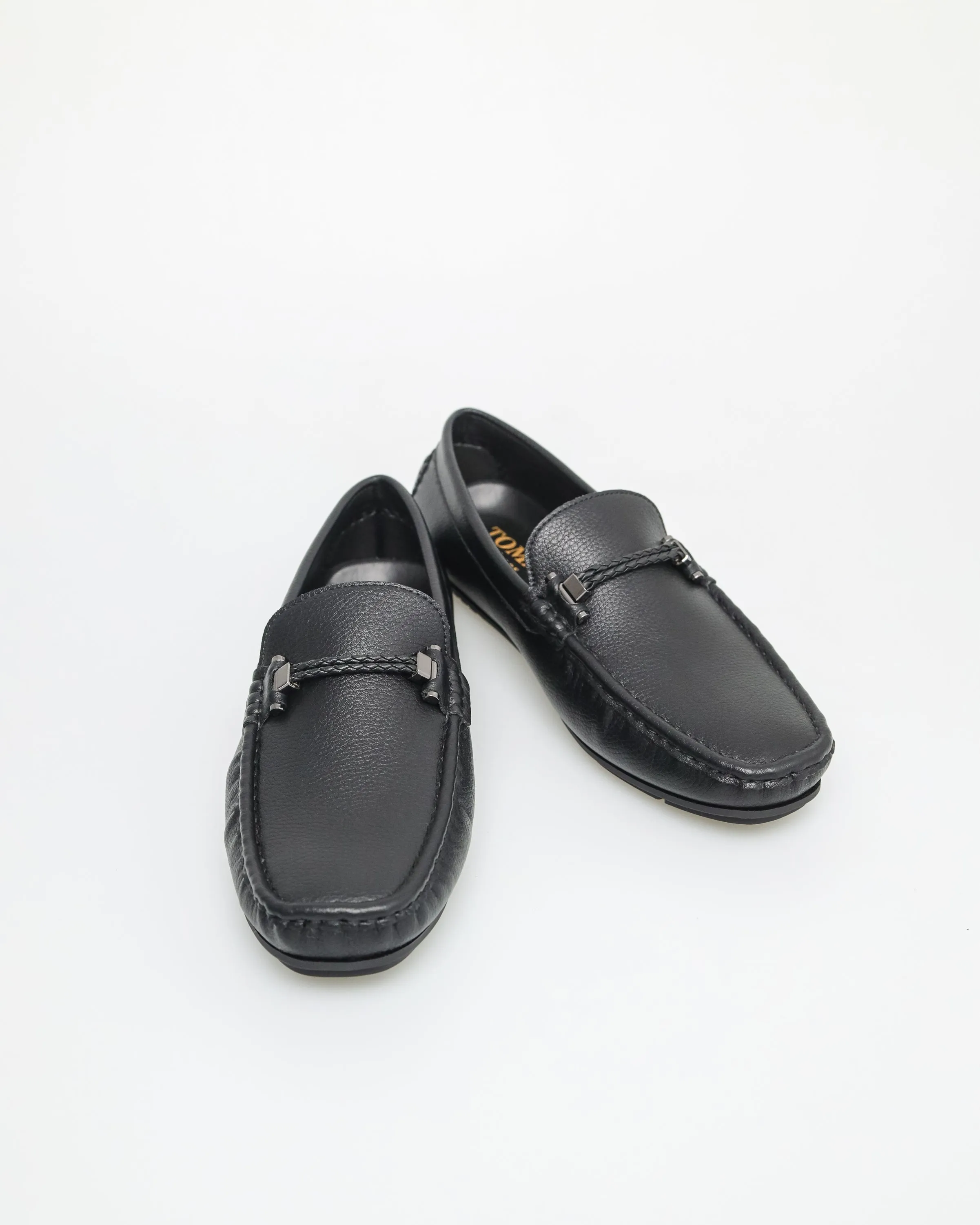 Tomaz C621 Men's Braided Metal Buckle Moccasins