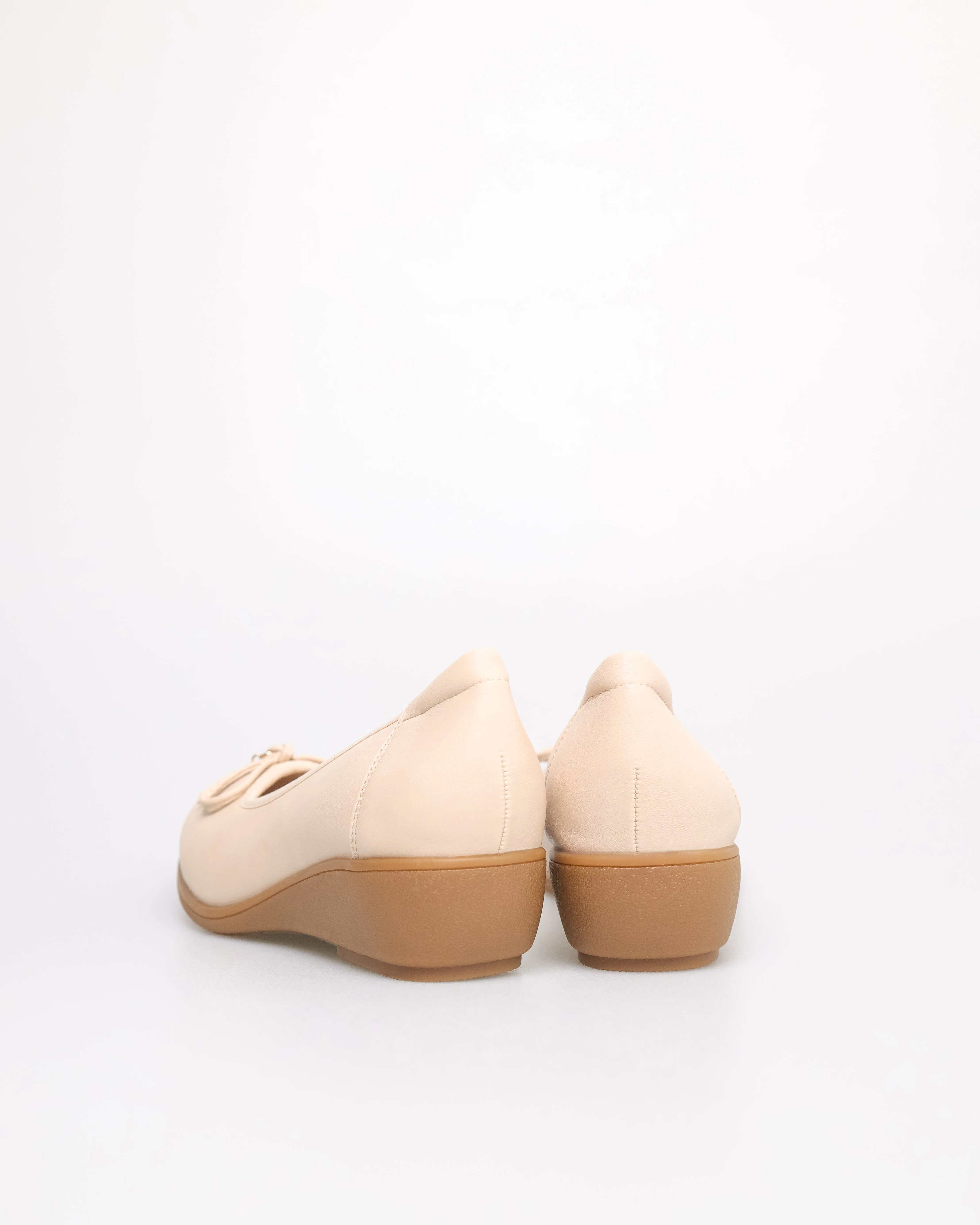 Tomaz YX187 Ladies Ribbon Wedges (Beige)