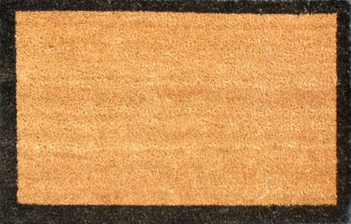 Vivaldi Coir Outdoor Mat - Black Border 45cm x 70cm