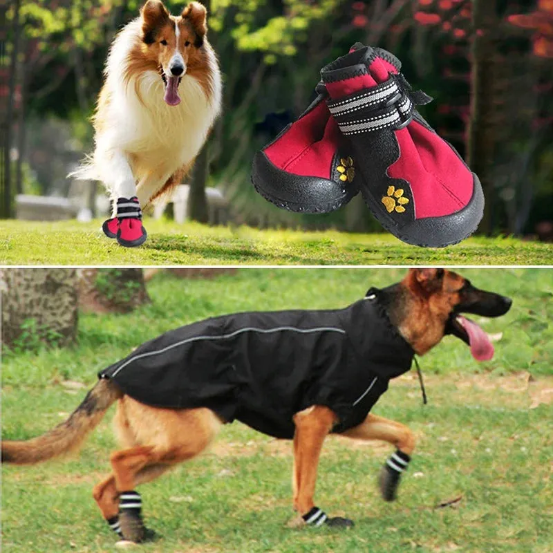 Waterproof Wear-Resistant Dog Shoes for Small, Medium, Large Dogs - Outdoor Use