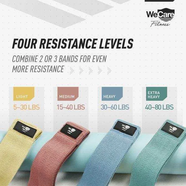WeCare Fitness Resistance Band Strength Training 4 Pack